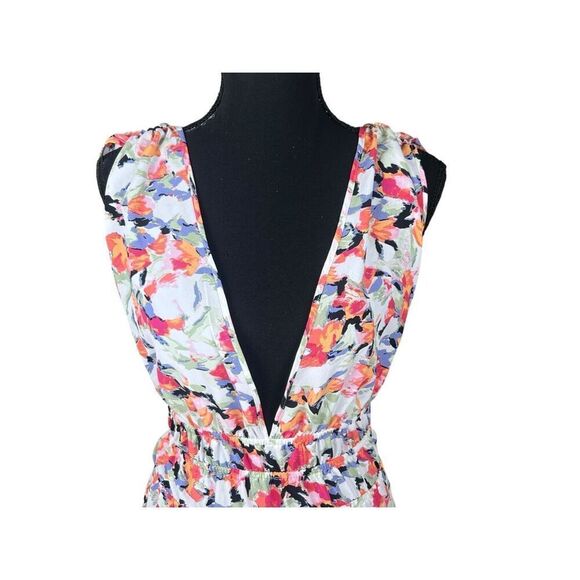 Vero Moda Bonni Catch Fit & Flare Dress Watercolor Open Strappy Back Womens xl - Picture 3 of 8